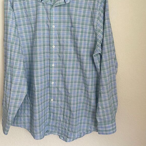 Tommy Hilfiger Mens Shirt L Multicolored Plaid Regular Fit Wrinkle Free Stretch - Picture 5 of 10